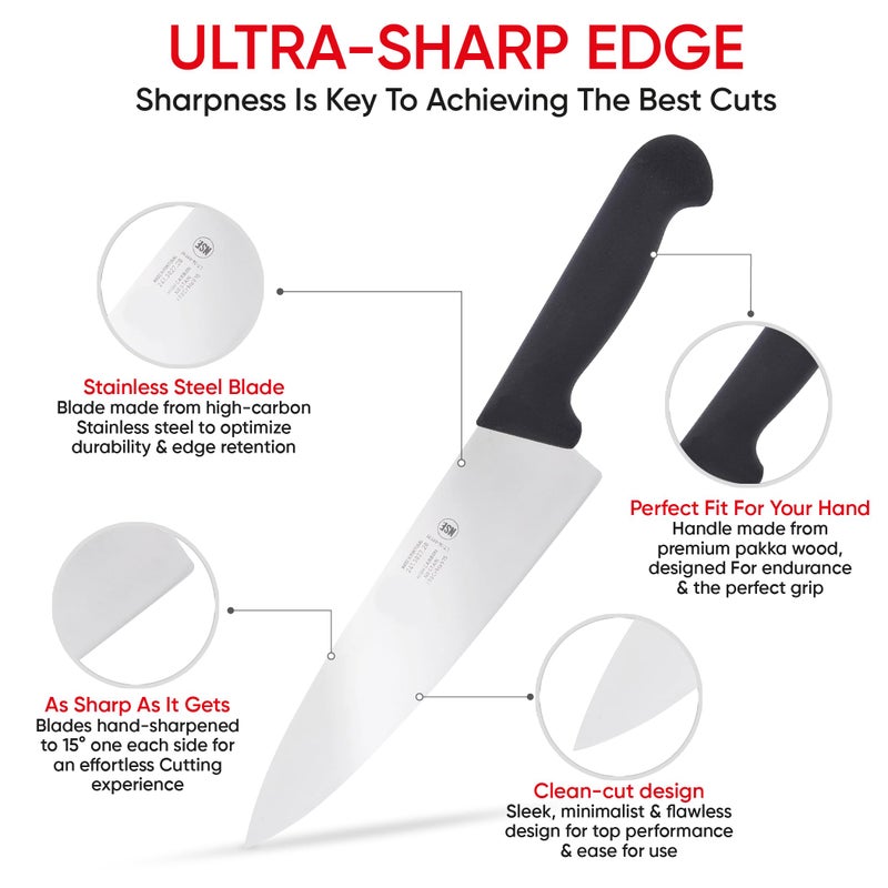 ICEL Chef knife. ICEL Cutlery 8-inch Chefs Knife.(Knife Care, Sharpening Instructions Included) Great for chopping, mincing and dicing. - Image 2